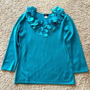 Lark Lane Teal/Green Sweater (Good Condition)